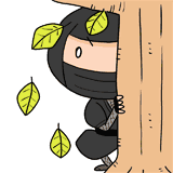 木の葉隠れの術を使う忍者のイラスト