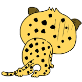 自信を無くしたチーターのイラスト