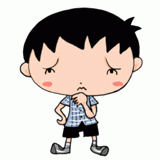 悩む男の子のイラスト