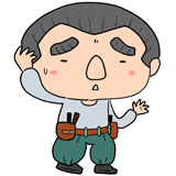 困る大工さんのイラスト