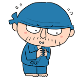 照れる陶芸家のイラスト