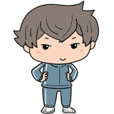 微笑むジャージ男子のイラスト