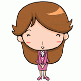 笑顔の受付の女性のイラスト