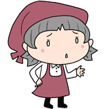 困る三角巾の女性のイラスト