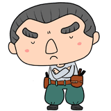 悩む大工さんのイラスト