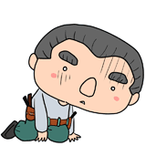 落ち込む大工さんのイラスト