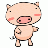 無表情のブタのイラスト