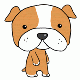 じっと見てくる犬のイラスト
