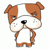 渋いブルドッグのイラスト