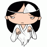 女性の幽霊のイラスト