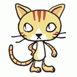 無表情の猫のイラスト
