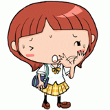 暑そうな女子高生のイラスト