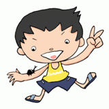 カブトムシと遊ぶ男の子のイラスト