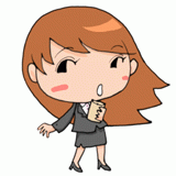 髪を風になびかせる女性のイラスト