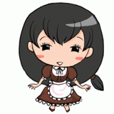 笑顔のメイドのイラスト