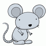 ぼーっとするネズミのイラスト