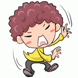 ジタバタする男性のイラスト
