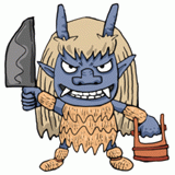 怖そうななまはげのイラスト
