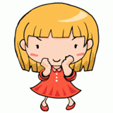 ぶりっ子な女の子のイラスト
