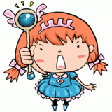 杖を構える魔法少女のイラスト