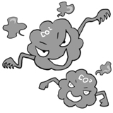 公害になるガスのイラスト