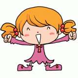 元気そうな女の子のイラスト