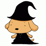 魔法使いの犬のイラスト
