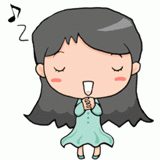 歌う女性のイラスト