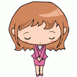 謝罪する女性のイラスト
