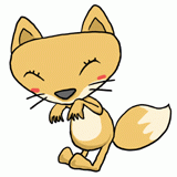 笑顔の狐のイラスト
