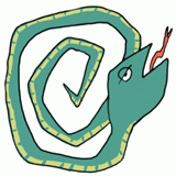 眠そうな蛇のイラスト