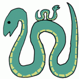 蛇の親子のイラスト
