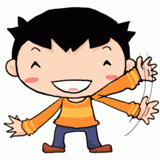 手をする男の子のイラスト