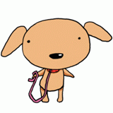 無表情の犬のイラスト