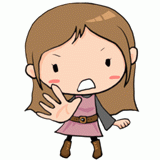 ストップする女性のイラスト