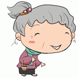 笑顔のおばあさんのイラスト