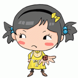 チョコを差し出す女の子のイラスト