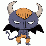 無表情の悪魔のイラスト