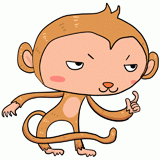 挑発する猿のイラスト