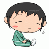 眠そうな男の子のイラスト