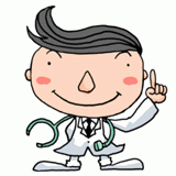 自信ありげな医者のイラスト
