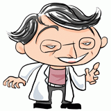 怪しい科学者のイラスト