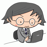 真面目に働くサラリーマンのイラスト