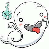 脅かしてくるお化けのイラスト