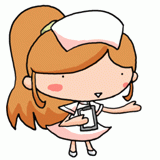 案内する看護師のイラスト