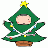 クリスマスの男の子のイラスト