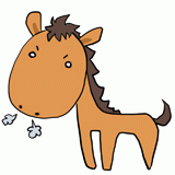 やる気をだす馬のイラスト