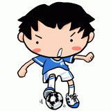 ドリブルする男の子のイラスト