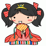 お雛様の女の子のイラスト
