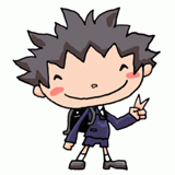 ピースする男の子のイラスト